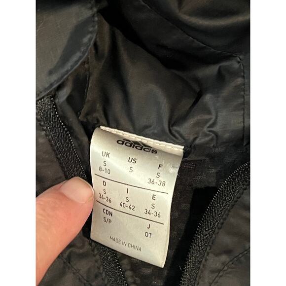 Adidas Full Zip Windbreaker Hoodie Womans M (8-10) - Picture 3 of 3